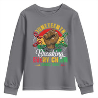 Juneteenth Breaking Every Chain Since 1865 Youth Sweatshirt Retro Vintage