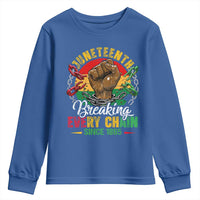 Juneteenth Breaking Every Chain Since 1865 Youth Sweatshirt Retro Vintage