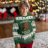 Bigfoot Retirement Plan Ugly Christmas Sweater Funny Saying Sasquatch Research - Wonder Print Shop