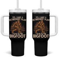 Bigfoot Retirement Plan Tumbler With Handle Funny Saying Sasquatch Research - Wonder Print Shop
