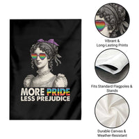 More Pride Less Prejudice Garden Flag LGBTQ Proud Ally Pride Month - Wonder Print Shop