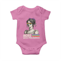 More Pride Less Prejudice Baby Onesie LGBTQ Proud Ally Pride Month - Wonder Print Shop