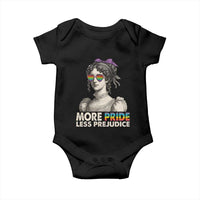 More Pride Less Prejudice Baby Onesie LGBTQ Proud Ally Pride Month - Wonder Print Shop