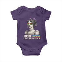 More Pride Less Prejudice Baby Onesie LGBTQ Proud Ally Pride Month - Wonder Print Shop