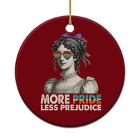 More Pride Less Prejudice Ceramic Ornament LGBTQ Proud Ally Pride Month - Wonder Print Shop