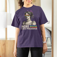 More Pride Less Prejudice T Shirt For Women LGBTQ Proud Ally Pride Month - Wonder Print Shop