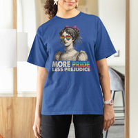 More Pride Less Prejudice T Shirt For Women LGBTQ Proud Ally Pride Month - Wonder Print Shop