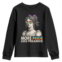 More Pride Less Prejudice Youth Sweatshirt LGBTQ Proud Ally Pride Month - Wonder Print Shop