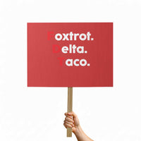 Foxtrot Delta Taco Protest Sign Subtle FDT Resist - Wonder Print Shop