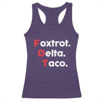 Foxtrot Delta Taco Racerback Tank Top Subtle FDT Resist - Wonder Print Shop
