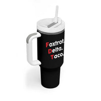 Foxtrot Delta Taco Tumbler With Handle Subtle FDT Resist - Wonder Print Shop