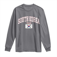 South Korea National Team Long Sleeve Shirt Retro Vintage Sport Varsity Korean Flag
