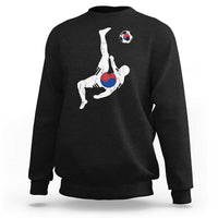 South Korea Soccer Sweatshirt Bicycle Kick Silhouette Korean Flag