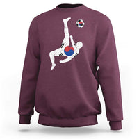 South Korea Soccer Sweatshirt Bicycle Kick Silhouette Korean Flag