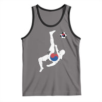 South Korea Soccer Tank Top Bicycle Kick Silhouette Korean Flag