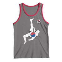 South Korea Soccer Tank Top Bicycle Kick Silhouette Korean Flag