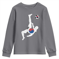 South Korea Soccer Youth Sweatshirt Bicycle Kick Silhouette Korean Flag
