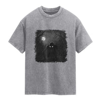 Rake Creepypasta Washed Cotton T-Shirt Creepy Cryptid Series Cryptozoology Gift Halloween
