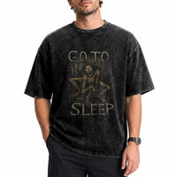 Rake Creepypasta Washed Cotton T-Shirt Creepy Cryptid Series Alt Goth Grunge Horror Aesthetic