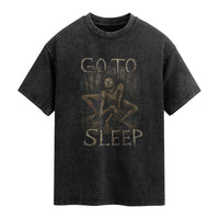 Rake Creepypasta Washed Cotton T-Shirt Creepy Cryptid Series Alt Goth Grunge Horror Aesthetic