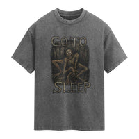 Rake Creepypasta Washed Cotton T-Shirt Creepy Cryptid Series Alt Goth Grunge Horror Aesthetic