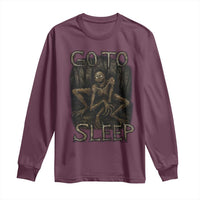 Rake Creepypasta Long Sleeve Shirt Creepy Cryptid Series Alt Goth Grunge Horror Aesthetic - Wonder Print Shop