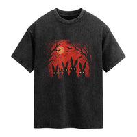Rake Creepypasta Washed Cotton T-Shirt Creepy Cryptid Series Horror Goth Alt Alternative Art