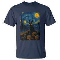 Creepy Cute Bunny Rabbits T Shirt Alt Goth Grunge Dark Horror Starry Night Van Gogh Aesthetic