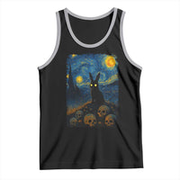 Creepy Cute Bunny Rabbits Tank Top Alt Goth Grunge Dark Horror Starry Night Van Gogh Aesthetic