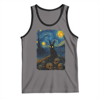 Creepy Cute Bunny Rabbits Tank Top Alt Goth Grunge Dark Horror Starry Night Van Gogh Aesthetic