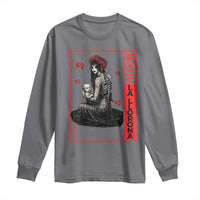La Llorona Long Sleeve Shirt Folklore Japanese Spider Lily Soft Grunge Anime Aesthetic Flower - Wonder Print Shop