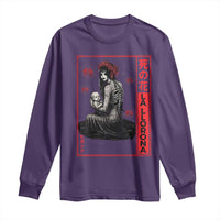 La Llorona Long Sleeve Shirt Folklore Japanese Spider Lily Soft Grunge Anime Aesthetic Flower - Wonder Print Shop