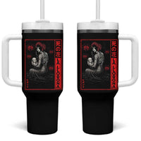 La Llorona Tumbler With Handle Folklore Japanese Spider Lily Soft Grunge Anime Aesthetic Flower - Wonder Print Shop