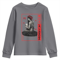 La Llorona Youth Sweatshirt Folklore Japanese Spider Lily Soft Grunge Anime Aesthetic Flower - Wonder Print Shop