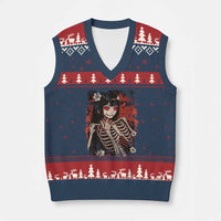 Horror Anime Manga V-Neck Knit Sweater Vest Japan Japanese Creepy Kawaii Goth - Wonder Print Shop