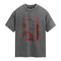 Japanese Spider Lily Washed Cotton T-Shirt Soft Grunge Anime Aesthetic Flower