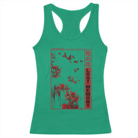 Japanese Spider Lily Racerback Tank Top Soft Grunge Anime Aesthetic Flower - Wonder Print Shop