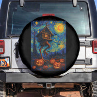 Baba Yaga House Spare Tire Cover Starry Night Van Gogh Slavic Folklore Russia Fairy Tale - Wonder Print Shop