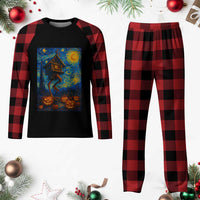 Baba Yaga House Plaid Pajama Set Starry Night Van Gogh Slavic Folklore Russia Fairy Tale - Wonder Print Shop