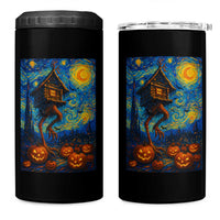 Baba Yaga House 4 in 1 Can Cooler Tumbler Starry Night Van Gogh Slavic Folklore Russia Fairy Tale - Wonder Print Shop