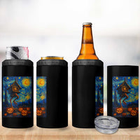 Baba Yaga House 4 in 1 Can Cooler Tumbler Starry Night Van Gogh Slavic Folklore Russia Fairy Tale - Wonder Print Shop