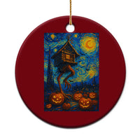 Baba Yaga House Ceramic Ornament Starry Night Van Gogh Slavic Folklore Russia Fairy Tale - Wonder Print Shop