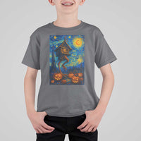 Baba Yaga House T Shirt For Kid Starry Night Van Gogh Slavic Folklore Russia Fairy Tale - Wonder Print Shop