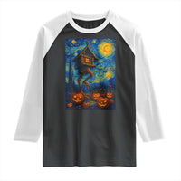 Baba Yaga House Raglan Shirt Starry Night Van Gogh Slavic Folklore Russia Fairy Tale - Wonder Print Shop