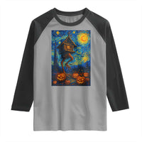 Baba Yaga House Raglan Shirt Starry Night Van Gogh Slavic Folklore Russia Fairy Tale - Wonder Print Shop
