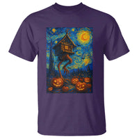 Baba Yaga House T Shirt Starry Night Van Gogh Slavic Folklore Russia Fairy Tale - Wonder Print Shop