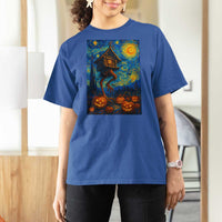 Baba Yaga House T Shirt For Women Starry Night Van Gogh Slavic Folklore Russia Fairy Tale - Wonder Print Shop