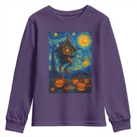 Baba Yaga House Youth Sweatshirt Starry Night Van Gogh Slavic Folklore Russia Fairy Tale - Wonder Print Shop