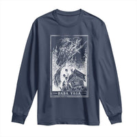 Baba Yaga House Tarot Card Long Sleeve Shirt Botanical Slavic Folklore Pagan Witchy - Wonder Print Shop
