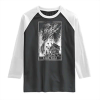 Baba Yaga House Tarot Card Raglan Shirt Botanical Slavic Folklore Pagan Witchy - Wonder Print Shop